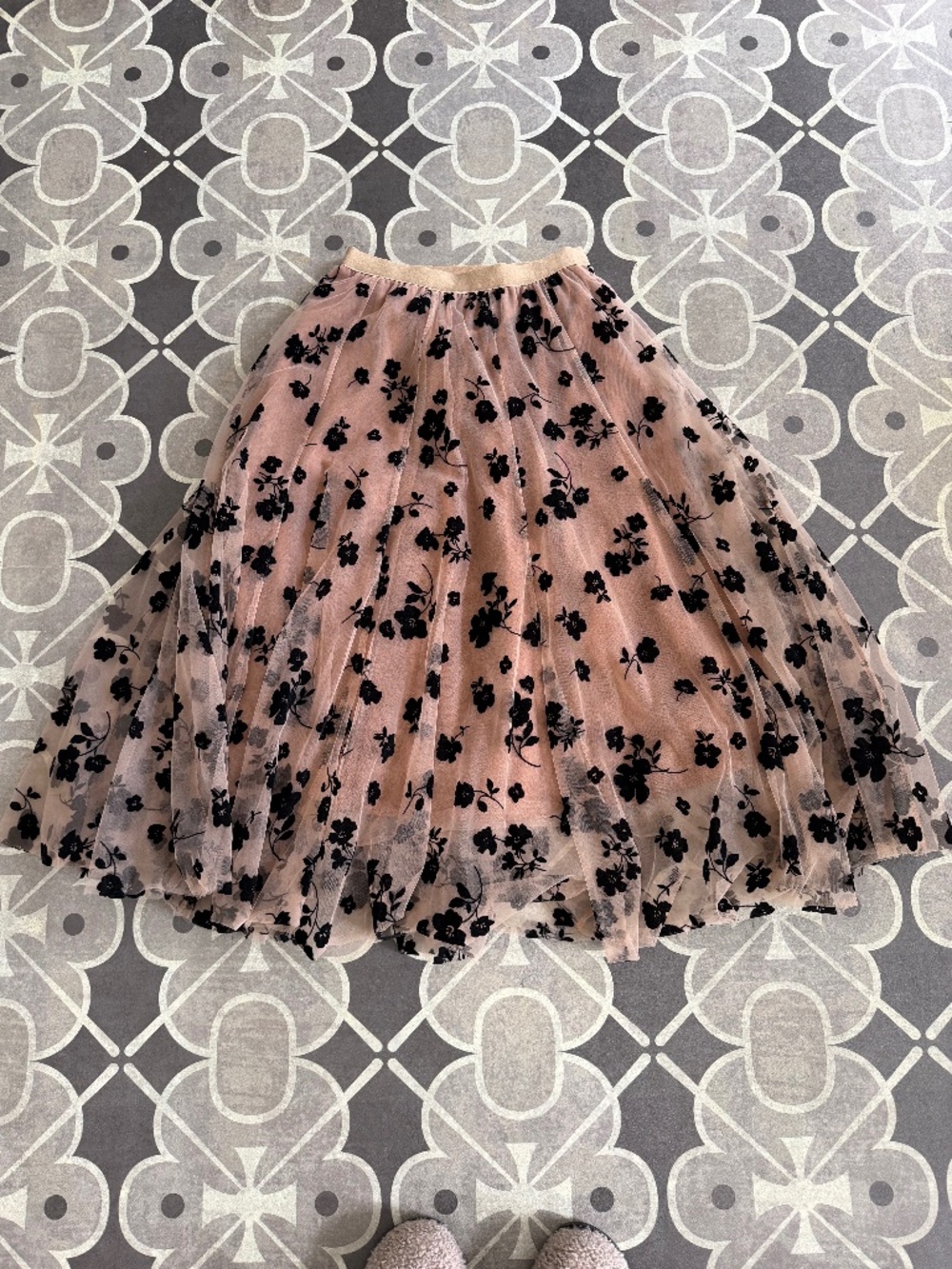 Chic Wish 3D Posey Double Layered Skirt